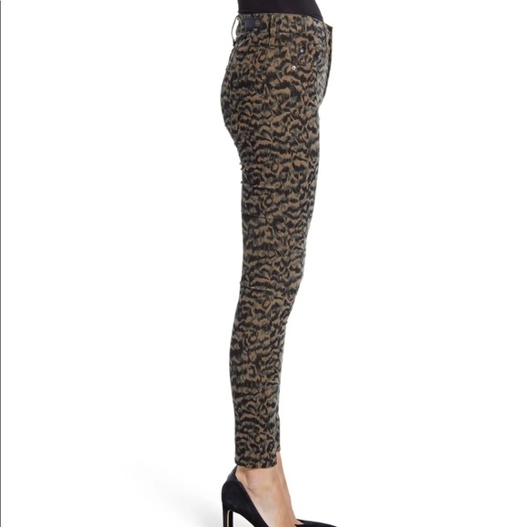 AG Farrah Vintage Leopard Skinny Ankle Corduroy Jean - Picture 3 of 14